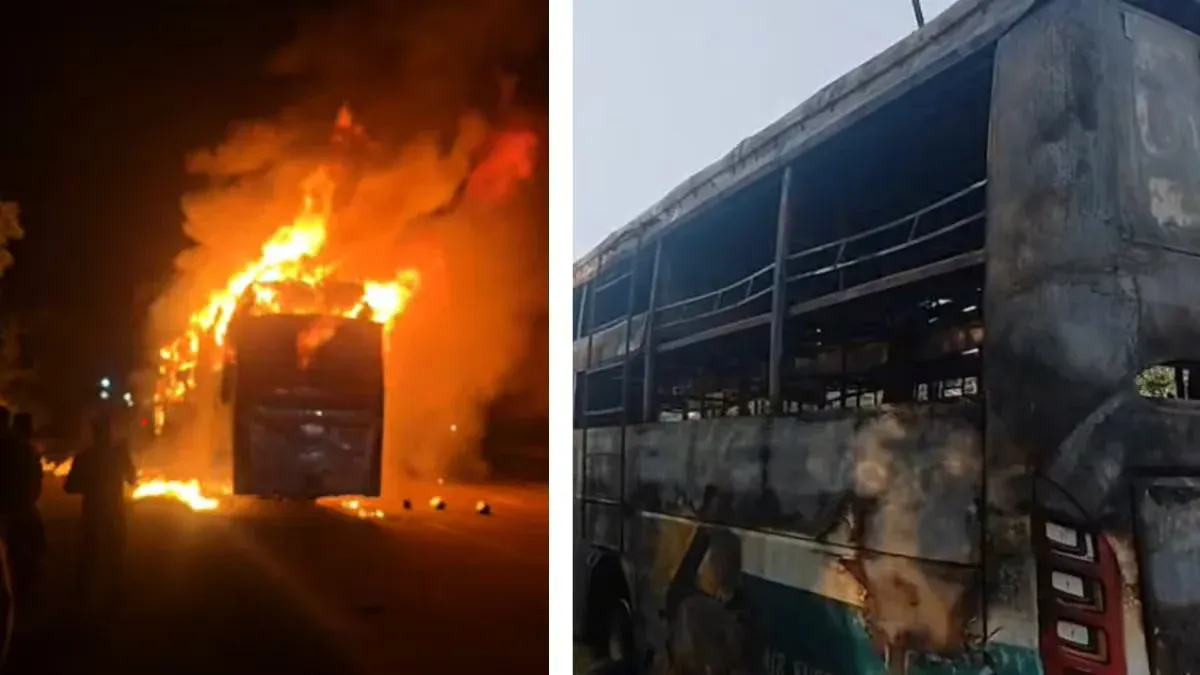 यमुना एक्सप्रेस-वे पर स्लीपर बस में भीषण आग, 9 यात्रियों की मौत; जांच में सामने आई लापरवाही की बात