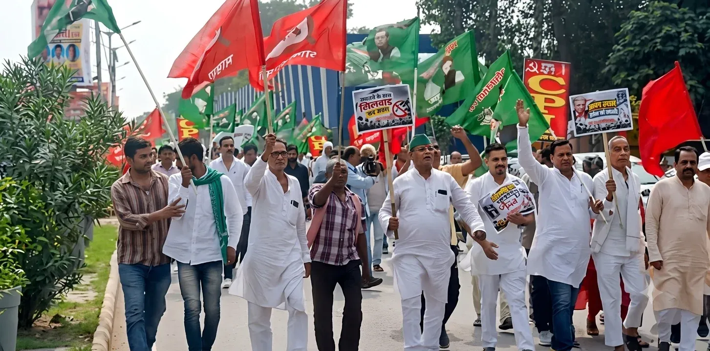 Bihar SIR Protest: SIR के खिलाफ महागठबंधन का आक्रोश मार्च, पटना में PM-गृह मंत्री और CEC का पुतला दहन