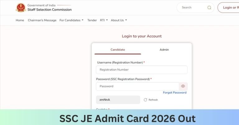 SSC Junior Engineer Admit Card 2026: इंतजार खत्म! एसएससी ने जारी किया एडमिट कार्ड, यहां देखें लिंक